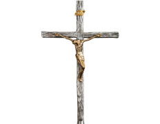 Cruz paroquial de fundição com varal