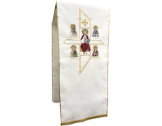 Adicionar ao carrinho Cubre ambón | Bordado Pantocrátor e Quatro Evangelistas beige Cubre ambón | Bordado Pantocrátor e Quatro Evangelistas beige