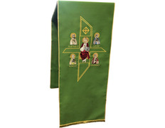 Adicionar ao carrinho Cubre ambón | Bordado Pantocrátor e Quatro Evangelistas Verde Cubre ambón | Bordado Pantocrátor e Quatro Evangelistas Verde