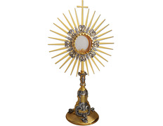 Adicionar ao carrinho Custodia de metal dourado com viril Custodia de metal dourado com viril