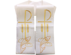 Adicionar ao carrinho Estola de cura com bordado em fio dourado beige Estola de cura com bordado em fio dourado beige