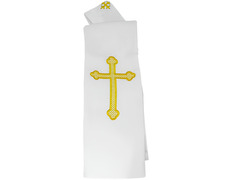 Estola com Cruz bordada | Quatro cores branca