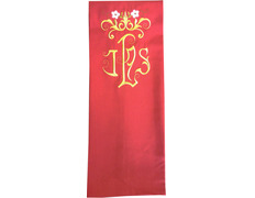 Estolon nas quatro cores litúrgicos com IHS bordado vermelho