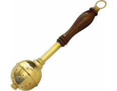 Adicionar ao carrinho Hisopo de metal dourado com manga de madeira Hisopo de metal dourado com manga de madeira