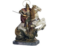 Adicionar ao carrinho São Jorge a cavalo luta com o dragão São Jorge a cavalo luta com o dragão