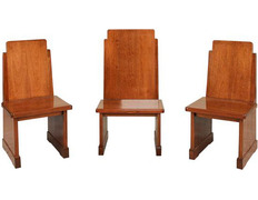 Jogo de sedes de madeira