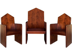 Jogo de sedes de madeira de cedro