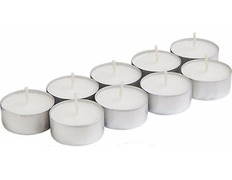 Velas lamparinas com recipiente prateado | 3,8 x 1,5 cm.