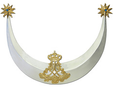 Média lua para imagem da Virgem