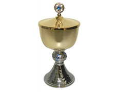 Adicionar ao carrinho Minicopão de metal bicolor com banho de ouro azul Minicopão de metal bicolor com banho de ouro azul