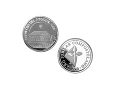 Adicionar ao carrinho Moeda de prata lembrança do sepulcro do apóstolo Santiago Moeda de prata lembrança do sepulcro do apóstolo Santiago