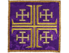 Adicionar ao carrinho Palia bordado Cruzes de Jerusalém | Ornamentos litúrgicos morado Palia bordado Cruzes de Jerusalém | Ornamentos litúrgicos morado