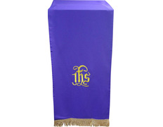 Adicionar ao carrinho Paño cobre atril com IHS bordado morado Paño cobre atril com IHS bordado morado