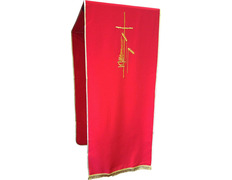 Adicionar ao carrinho Pão de atril de poliéster com fleco de ouro vermelho Pão de atril de poliéster com fleco de ouro vermelho