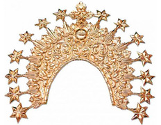 Peine de bronze com banheiro de ouro