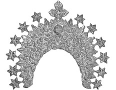 Peine de bronze com banheiro de prata