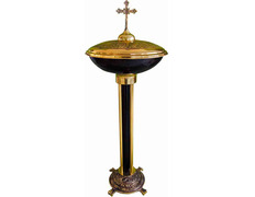 Adicionar ao carrinho Pila de Baptismo de fundição dourada e preta Pila de Baptismo de fundição dourada e preta