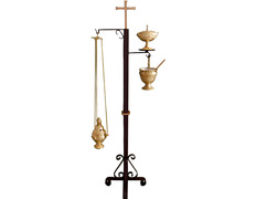 Adicionar ao carrinho Porta-incensário de forja preta e dourado Porta-incensário de forja preta e dourado