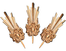 Potência para figura de Cristo banho de ouro