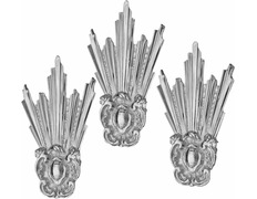 Potências fabricadas em bronze banho de prata