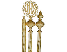 Adicionar ao carrinho Porta estandartes de bronze com tubo salomônico Porta estandartes de bronze com tubo salomônico