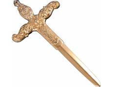 Puñal para figura banho de ouro