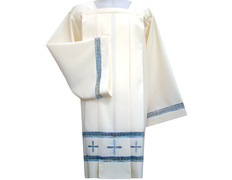 Adicionar ao carrinho Roquete bege com bordado de vanica em cor cinzenta Roquete bege com bordado de vanica em cor cinzenta