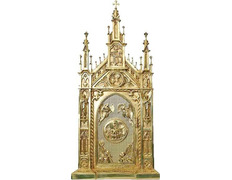 Sagrario de bronze com expositor para Santíssimo Sacramento