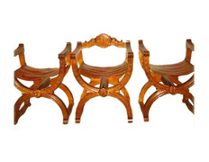 Jogo de sedes em madeira de cerezo