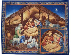Tapiz e cojín de Natal | Lienzo del Nascimento de Belém