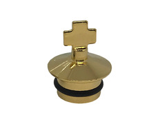 Tapão Cruz para vinajeras de Missa dorado