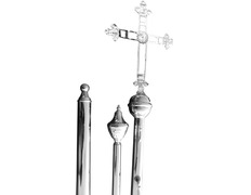 Adicionar ao carrinho Vara porta estandartes plateada com Cruz Vara porta estandartes plateada com Cruz