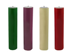 Velas de cera líquida para Advento | Quatro cores | 25 cm.