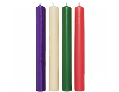 Velas para a coroa do Advento | 4 cores | 3 cm x 30 cm