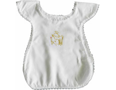 Vestido de batismo com bordado de Anjo com vela