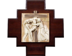 Via Crucis com estações de marmolina com Cruz