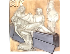 Via Crucis com 15 estações de marmolina