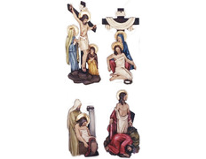 Via Crucis com estações de poliéster esvaziado