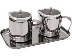 Vinagens de aço inoxidável com tampa