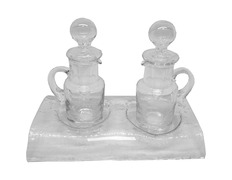 Vinagens de vidro para missa