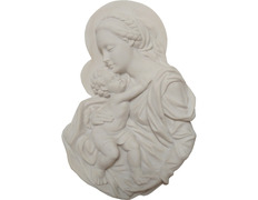 Virgem de alabastro de 19 x 12 cm.