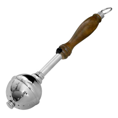 Acetre plateado com hisopo | 21 cm.