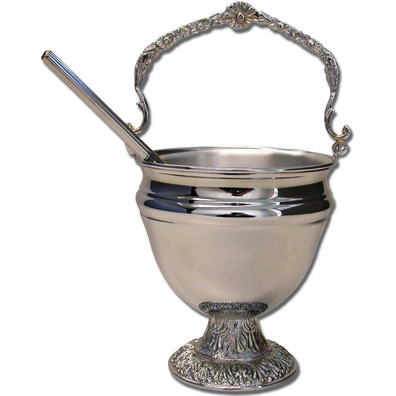 Acetre liso com base cincelada - 17,5 cm de altura