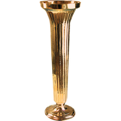 Ánfora de metal dourado