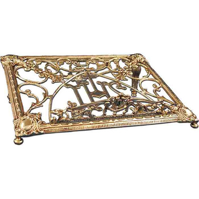 Atril para mesa de bronze IHS