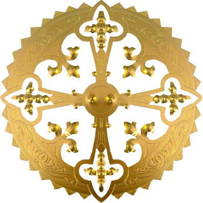 Aureola de metal com Cruz interior