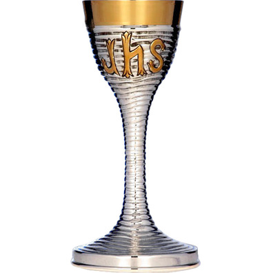 Cor de prata com JHS dourado