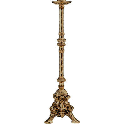 Candeleiro de pé em bronze com 115 cm. de altura