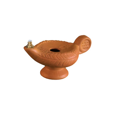 Candeleiro palmatoria | Cor terracota