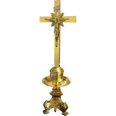Candeleiro para altar com Crucifijo